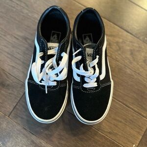 Vans Kids Classic Black and White Sneakers